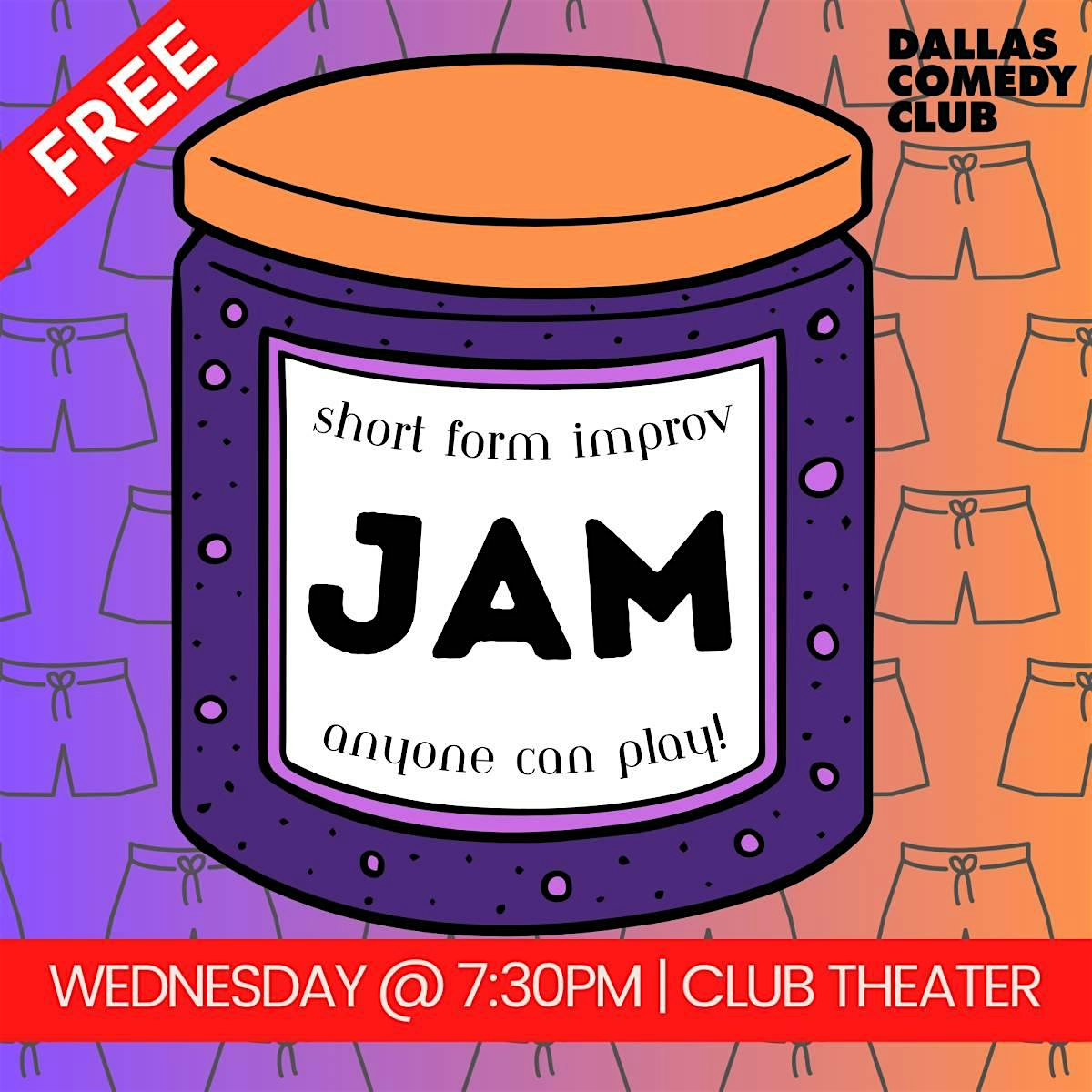 Improv Jam - Long Form Every Wed. & Short Form Every Last Wed.