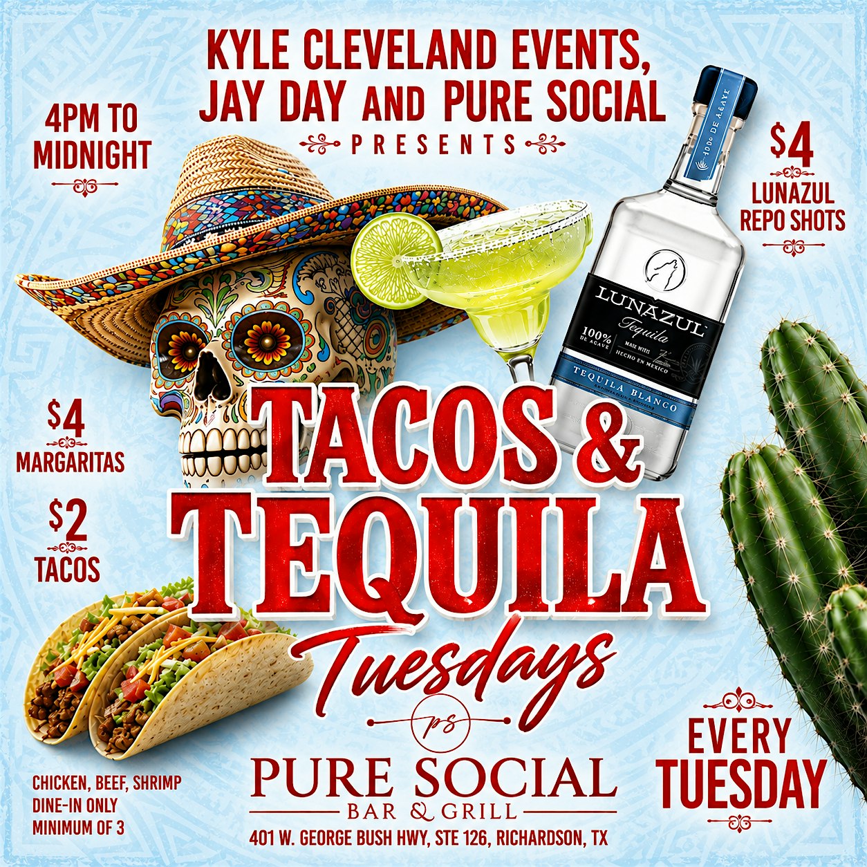 TNT β’ $2 Tacos & $4 Tequila Tuesdays
