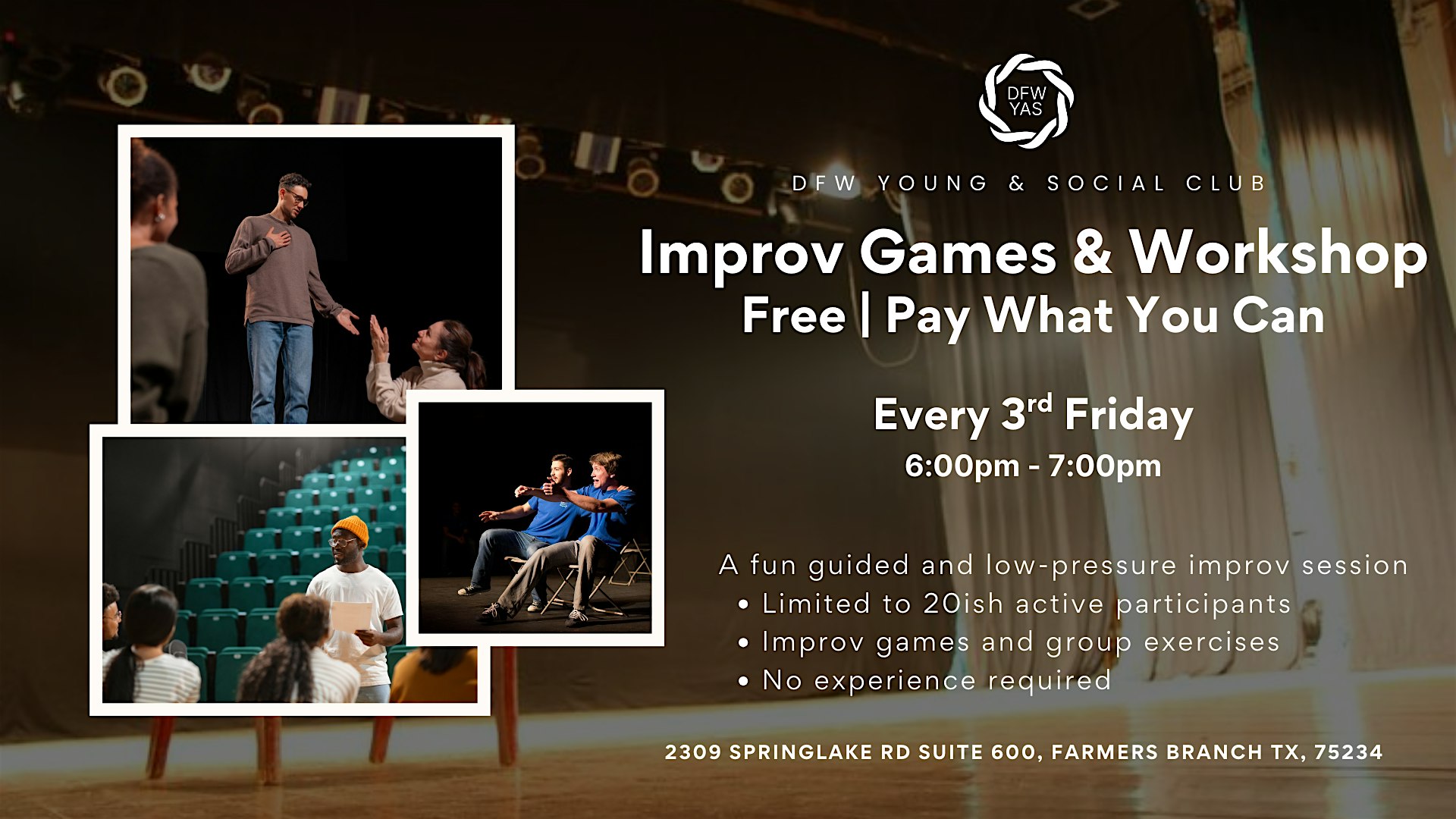 Improv Games & Workshop | Free/Pay What You Can