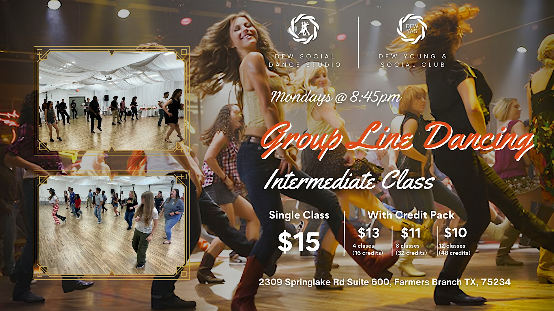 Intermediate Group Line Dance Class (Level 2)