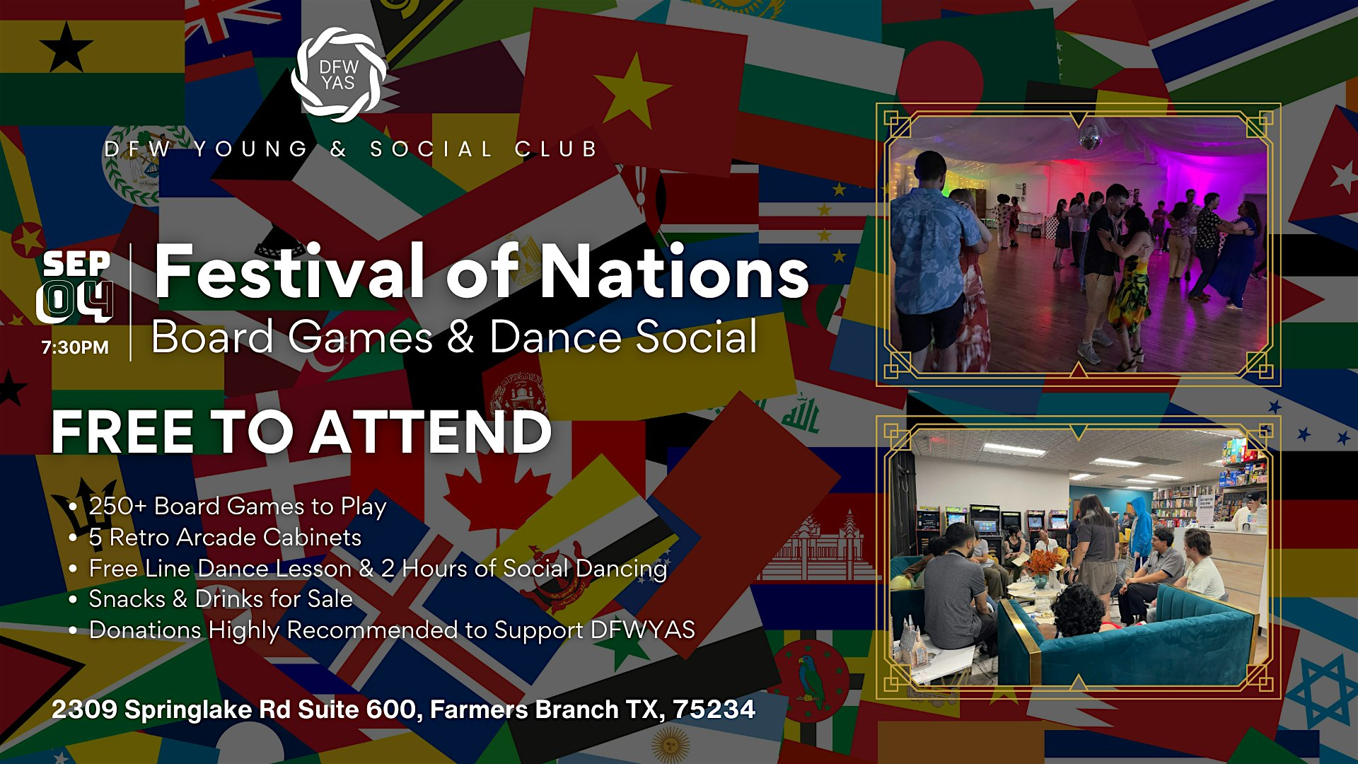 Festival of Nations Social Mixer: Board Games & Dance Social
